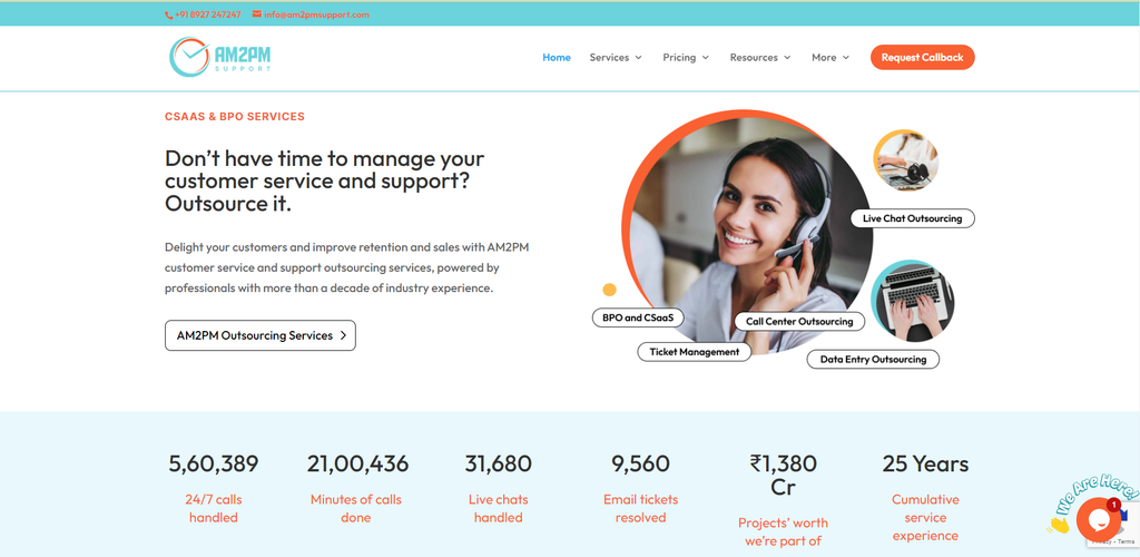 AM2PM Support- One of the leading customer service outsourcing companies in India.
