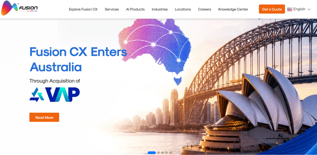 Fusion CX customer service outsourcing services in India.