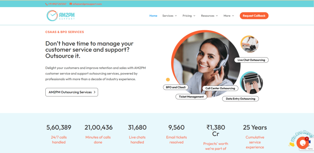 AM2PM Support- One of the leading customer service outsourcing companies in India