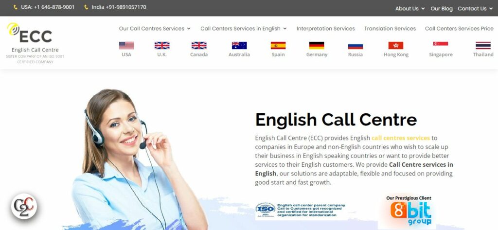 English call center - one of the top call center provider in Delhi