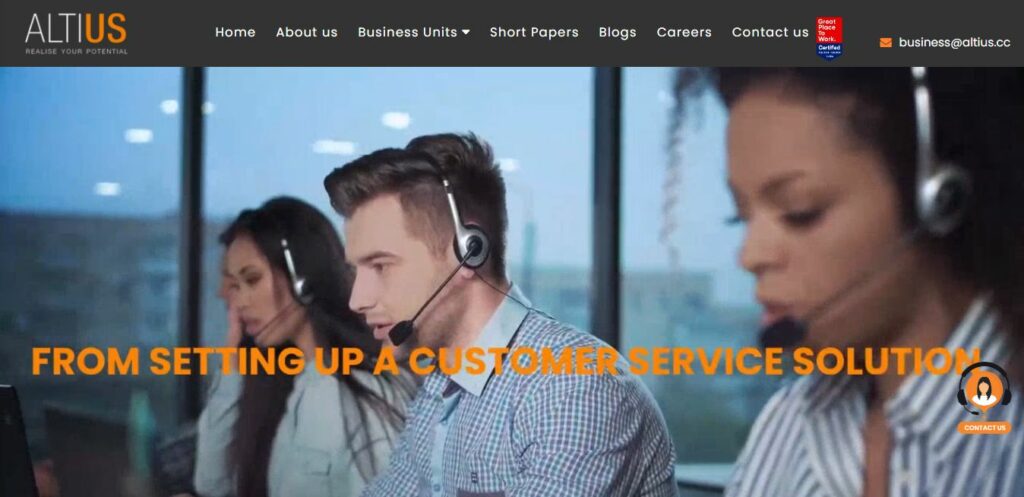 Altius customer service private limited - One of the best contact center in Mumbai