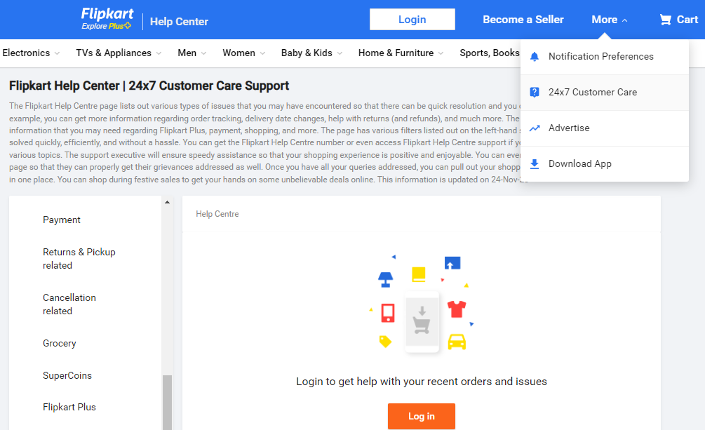 flipkart offering 24 hours customer support through retail call center outsourcing