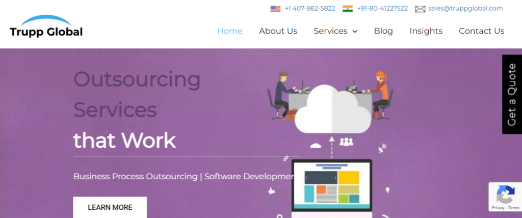 Trupp Global, one of the leading call center companies in Bangalore.