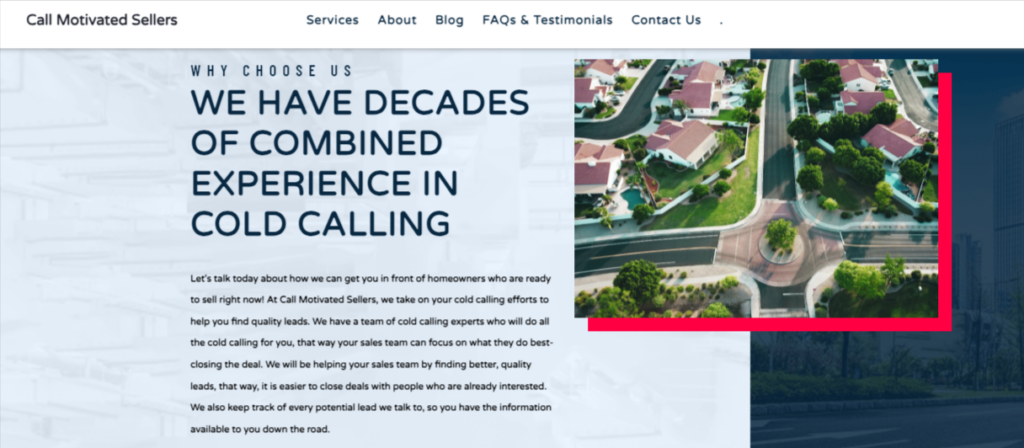 Call Motivated Sellers - b2b cold calling services