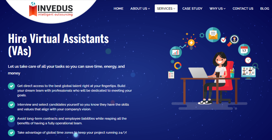 Invedus - virtual assistant india