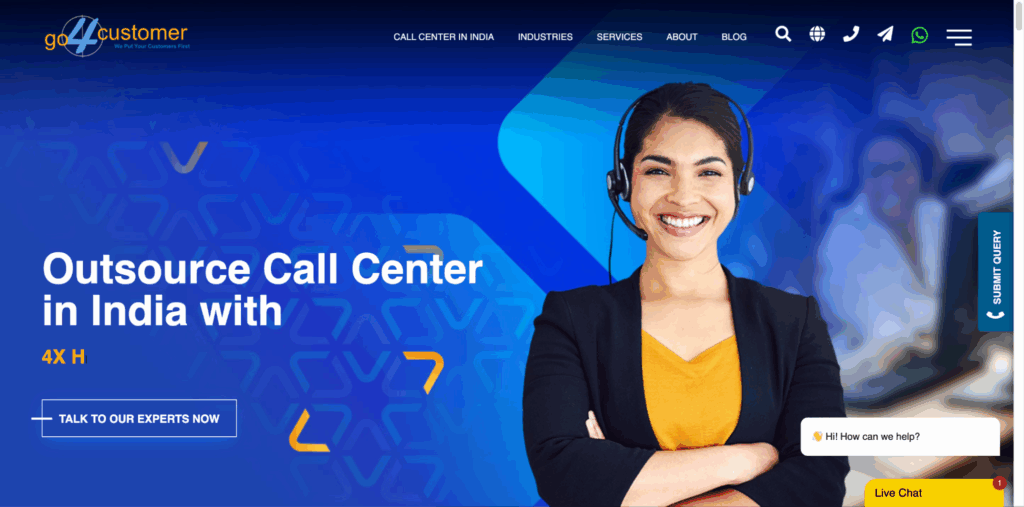 Go4customer is a contact centre outsourcing company.