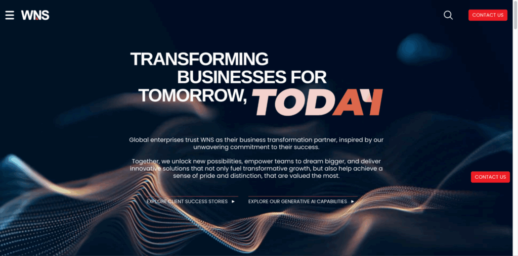 WNS Global Services is a contact centre outsourcing company.