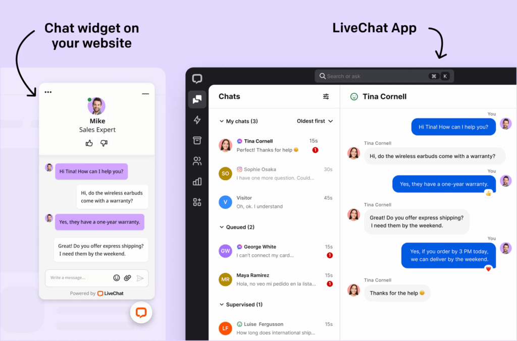 LiveChat is an eCommerce live chat software for better customer support.