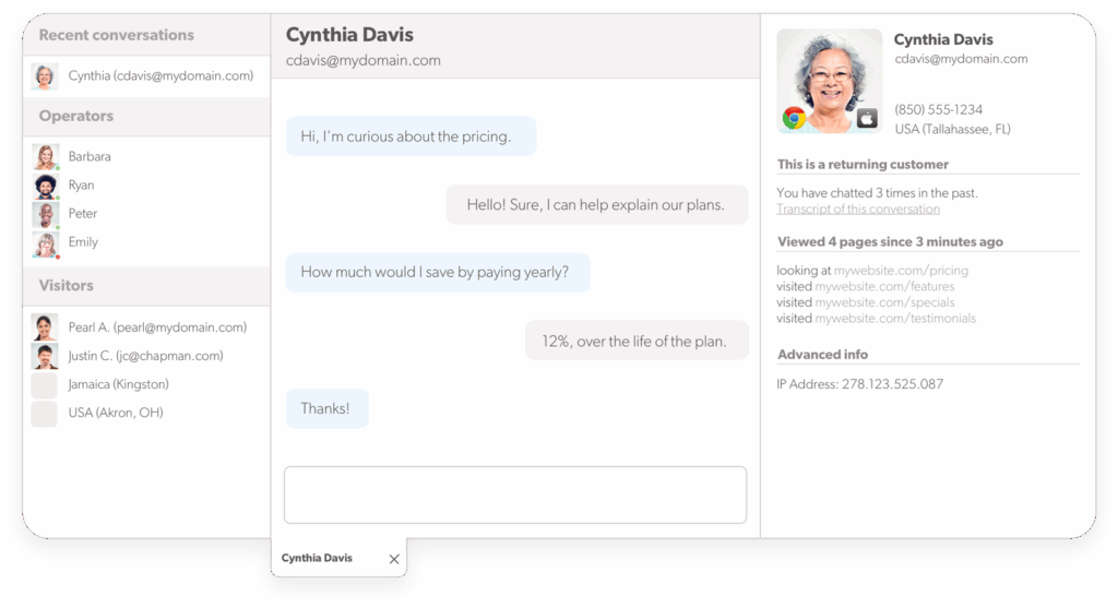 Olark is one of the best live chat software for eCommerce websites.