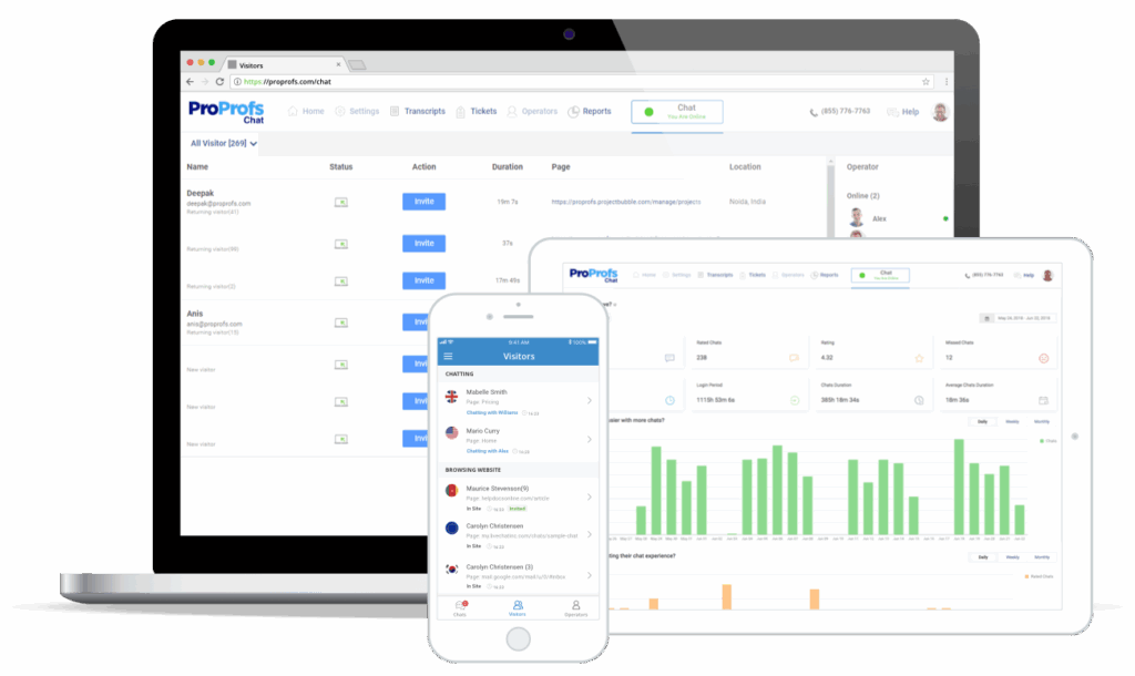 ProProfs Chat is a reliable live chat software for eCommerce websites.