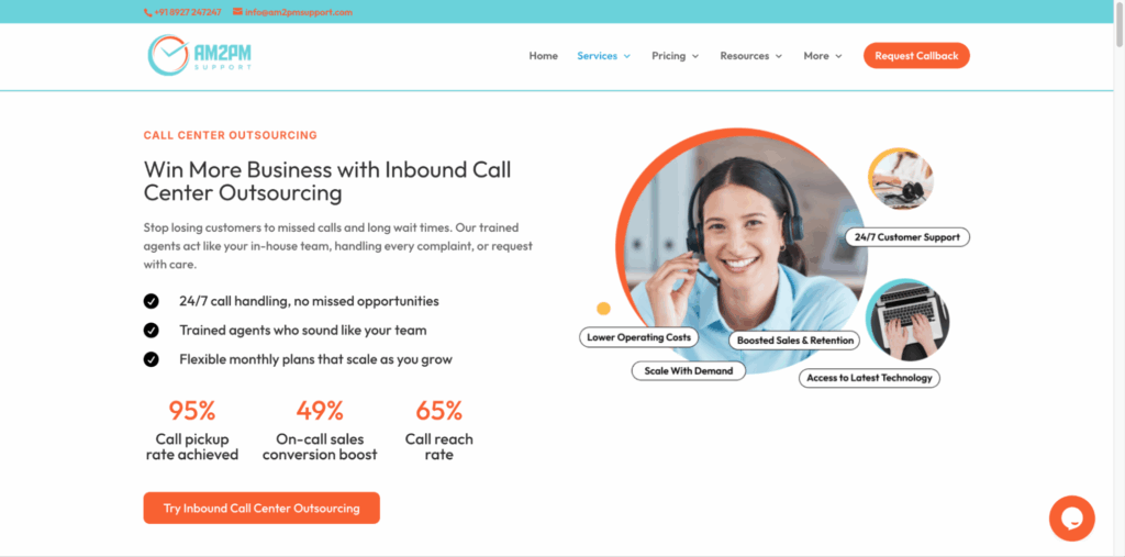 AM2PM Support provides telemarketing services for startups and small businesses.