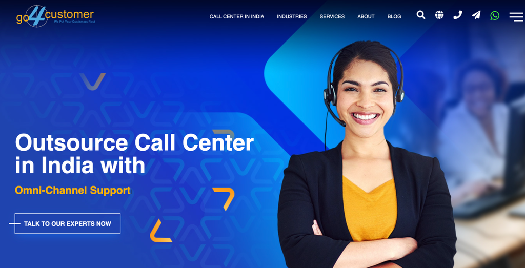 Go4Customer call center team managing enterprise outbound campaigns.