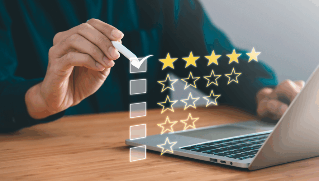 AM2PM Support agent conducting customer surveys and feedback calls.