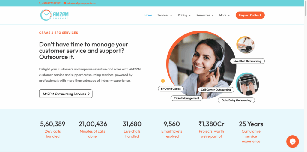 AM2PM Support is one of the best outbound call center outsourcing companies in India.