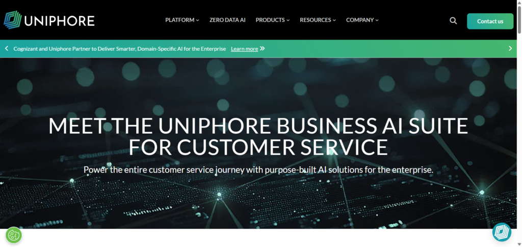 Uniphore AI voice agents for customer service helping businesses automate support and improve customer interactions.