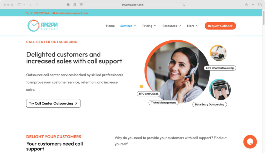 AM2PM Support is one of the best ecommerce call center outsourcing companies.