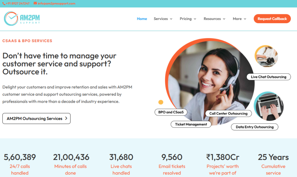 Ecommerce call center services by AM2PM Support for handling customer queries and orders.
