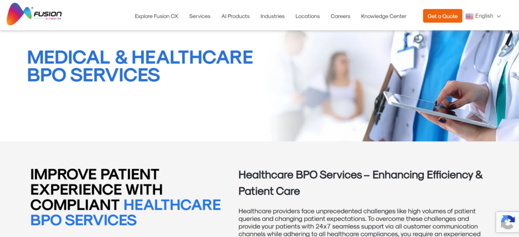 Fusion CX provides healthcare communication solutions that support patient care coordination. 