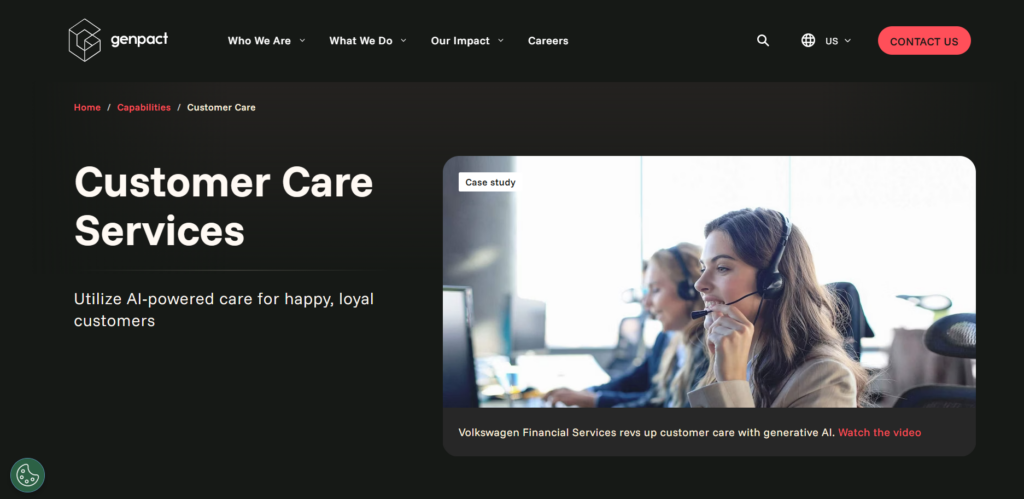 Genpact provides healthcare customer engagement and patient support solutions. 

