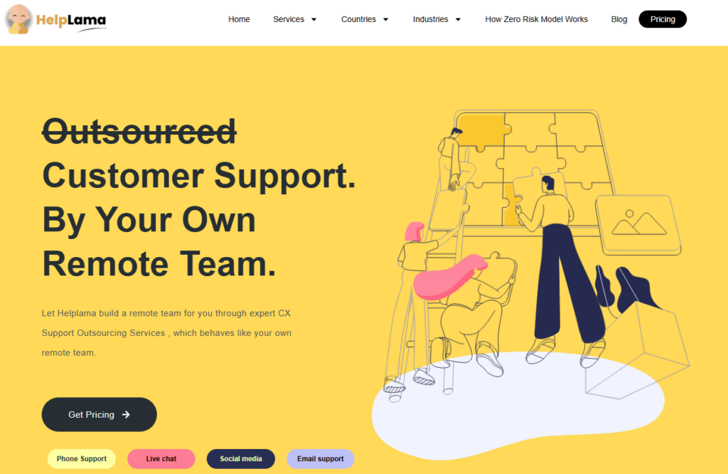 Helplama offers ecommerce customer support and call center outsourcing services.