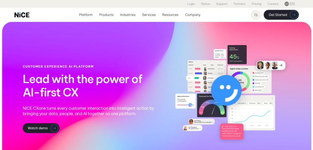 NICE CXone provides advanced AI call center software for customer experience management.

