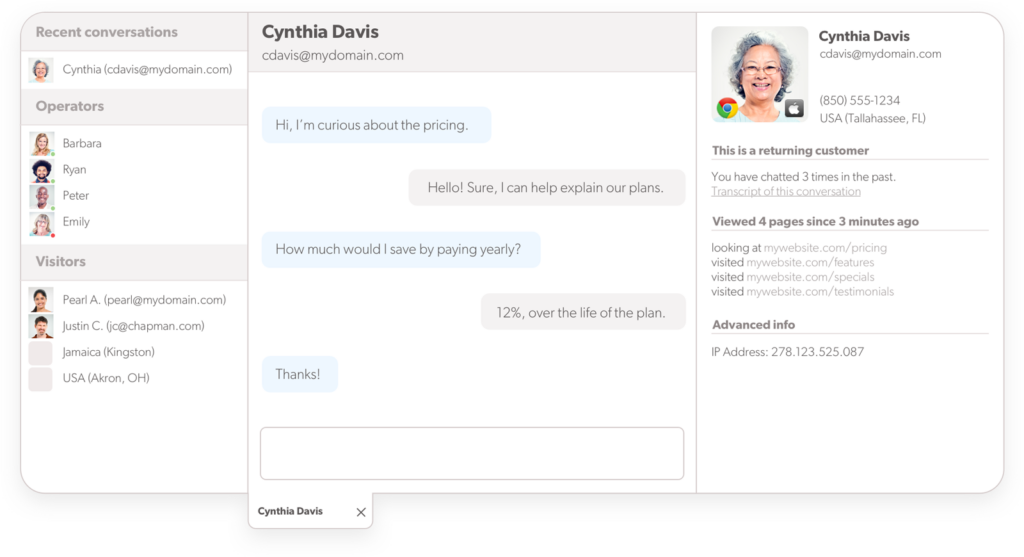 Olark is one of the best live chat software for ecommerce websites.