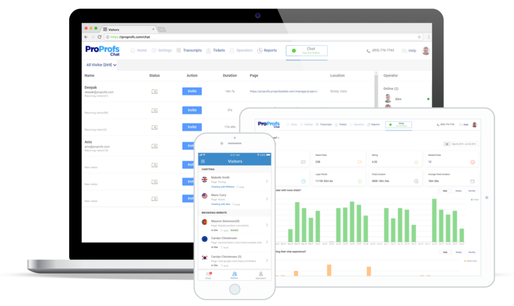ProProfs Chat is a reliable live chat software for ecommerce websites.