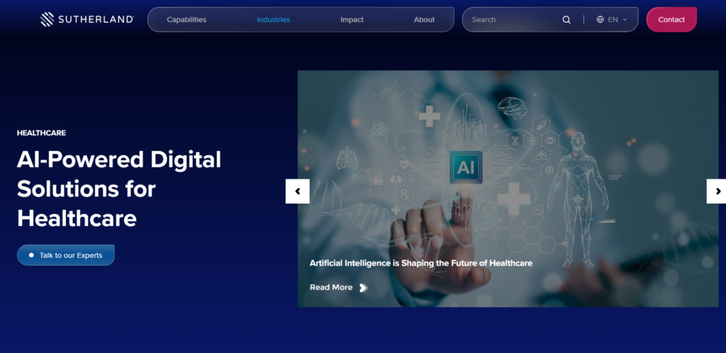 Sutherland delivers healthcare call center solutions that enhance patient support experiences. 

