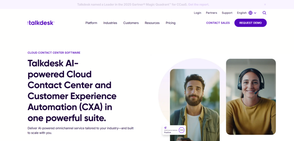 Talkdesk offers cloud-based AI call center software for modern customer experience management.