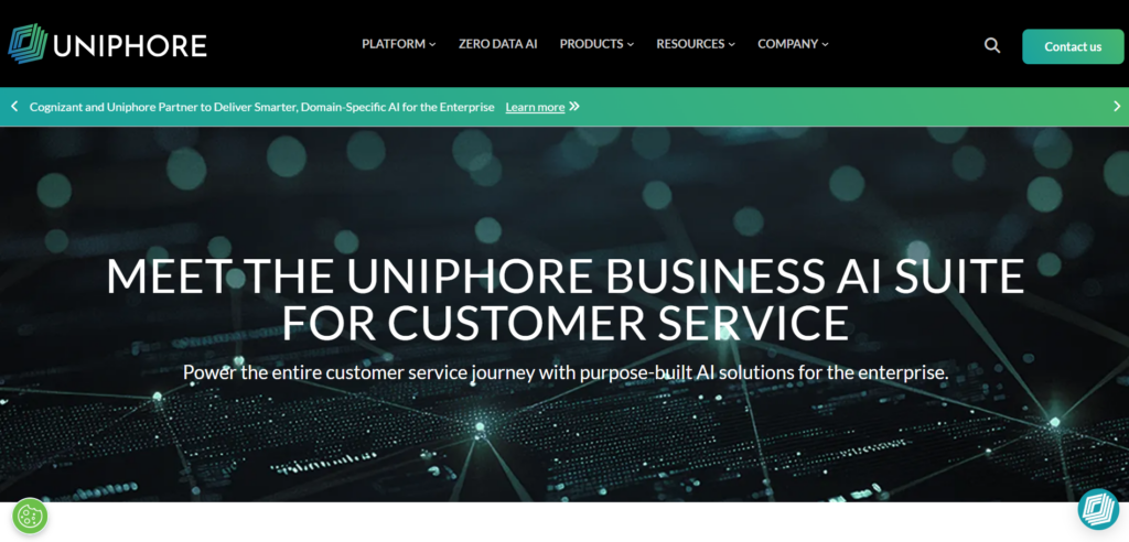 Uniphore provides enterprise AI call center software for customer service transformation.