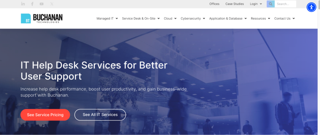 Buchanan Technologies IT help desk outsourcing companies.