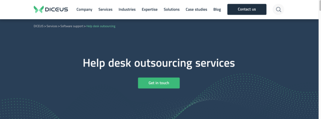 DICEUS service desk outsourcing companies.
