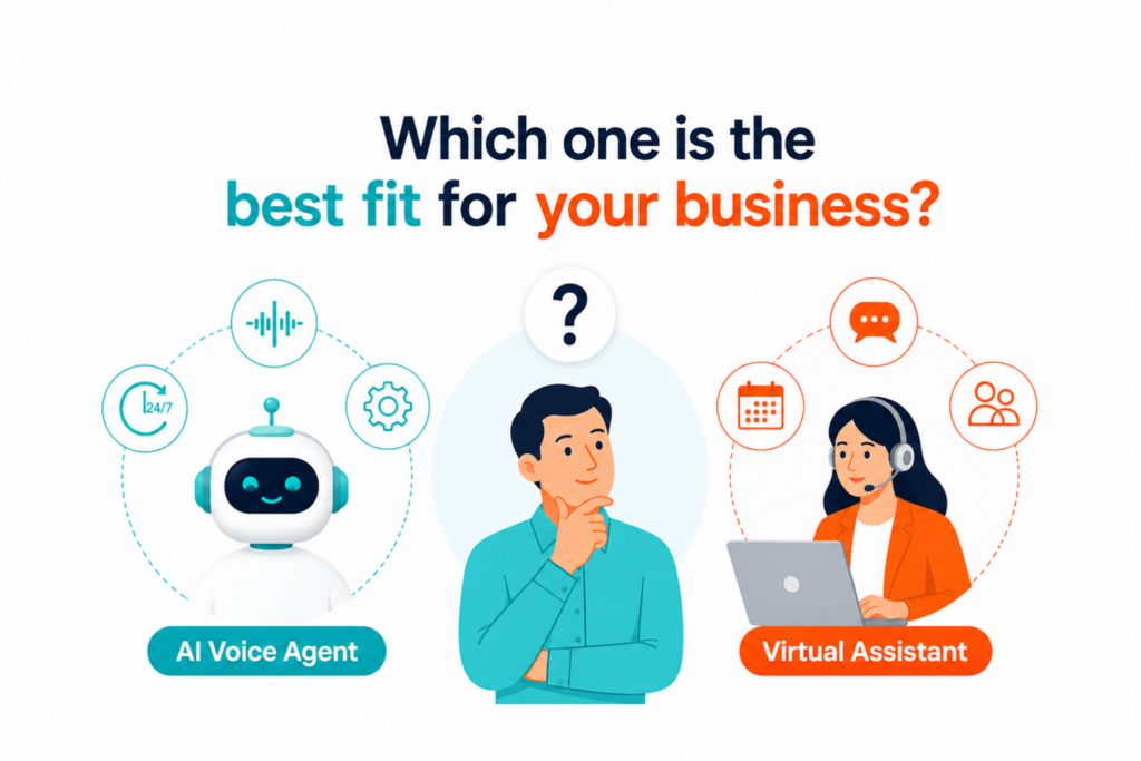 Businesses are choosing between an AI voice agent and a virtual assistant solution.

